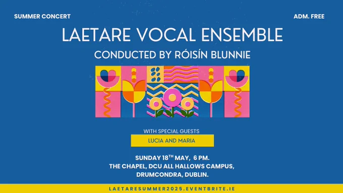 Concert flyer with summer image.