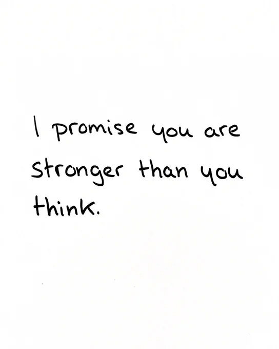 I promise you are stronger than you think. 