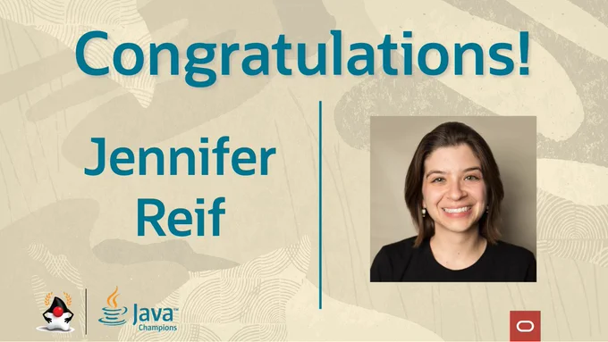 Jennifer Reif as a new Java Champion!