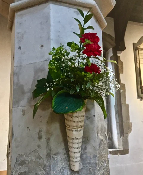 Festival floral decoration in Pinner Parish Church