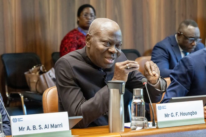 ILO Director-General, Gilbert F. Houngbo, speaks at the high-level panel on the Fair Recruitment Initiative: The way forward from policy to practice, at the ILO on 19 May 2025. Photo: Alioune Ndiaye / ILO
