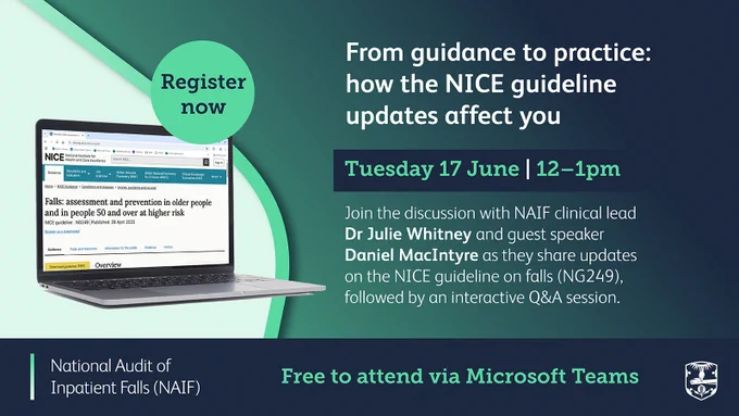 Register for our next NAIF webinar: From guidance to practice - how the NICE guideline updates affect you. Tuesday 17 June, 12-1pm.