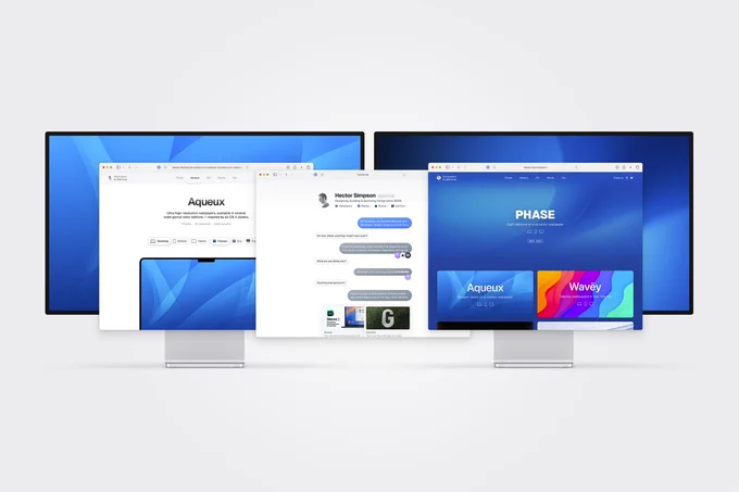 Three screens from a website redesign