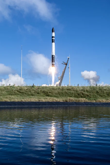 Photographer: Rocket Lab / A Rocket Lab Electron rocket lifts off Launch Complex 1, Pad B, in Māhia, New Zealand on May 8 at 1 p.m. New Zealand time (May 7 at 9 p.m. EDT), carrying two NASA TROPICS CubeSats.