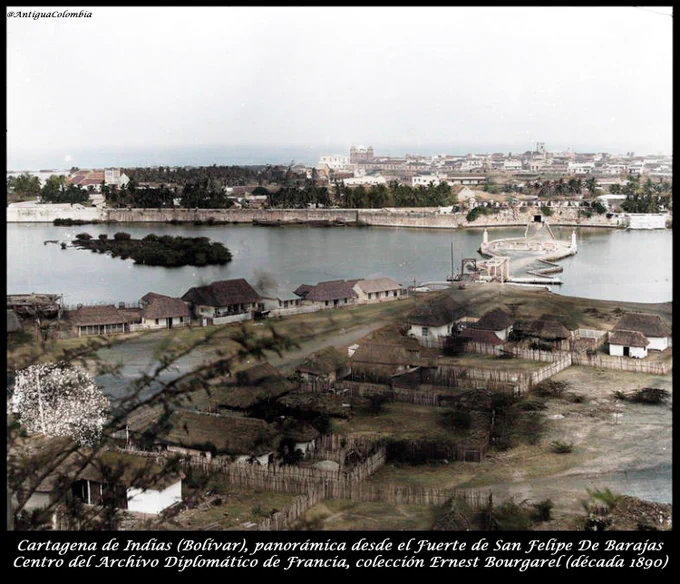 Cartagena de Indias (Bolívar)
Panorámica desde el Fuerte de San Felipe De Barajas
Centro del Archivo Diplomático de Francia
Colección Ernest Bourgarel (década 1890)
@colombia_hist @MuseosColombia @AyerColombia @P_Cultural @El_Icanh