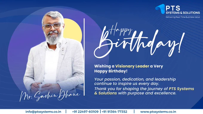 Happy birthday post of our Founder and CEO Mr. Sachin Dhane.