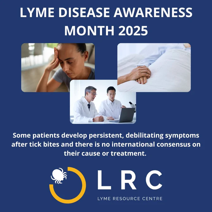Thumbnail images showing a woman with her hand to her head showing signs of pain / fatigue, middle image of two healthcare professionals in white lab coats having a discussion whilst looking at a laptop screen, final image of a caring hand resting on the hand of a patient lying in a hospital bed.