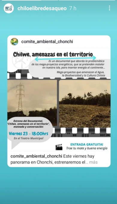 #Chiloé  y su #PatrimonioNatural en peligro, por proyectos de energía que pretenden avasallar nuestra historia y cultura.
'Es lamentable que las instituciones públicas sigan insistiendo en las llamadas: restauración o reforestación y a veces: mitigación o compensación por la pérdida de la flora y fauna nativa, como también lo que llaman recursos naturales (suelos Ñadi, agua). Los cientos de especies que habitan los bosques nativos, turberas, humedales, riachuelos y ríos en Chiloé, muchas endémicas o nuevas para la ciencia, han tomado millones de años -desde o antes de la fragmentación gondwánica– en evolucionar hasta lo que actualmente podemos observar en la Isla. Es absurdo y grosero pretender que fuese tan fácil “hacer crecer”, de unas simples plántulas, todas esas relaciones tan intrincadas y complejas (que incluso científicos no terminan de entender) de toda esa biodiversidad tan milenaria de la Isla."

Por Dra. Jenny Schmid-Araya
Investigadora científica independiente
