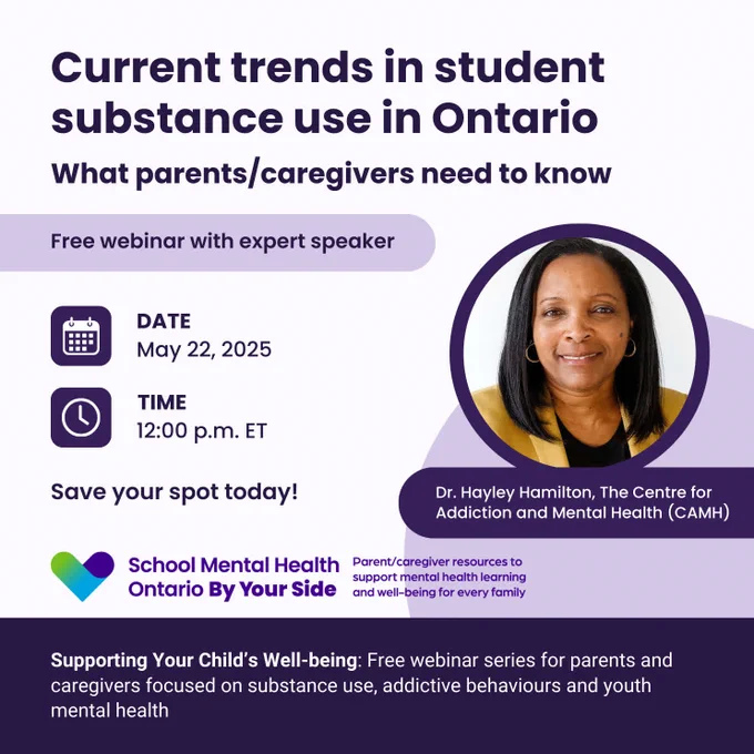 Current trends in student substance use in Ontario - May 22 12 p.m.