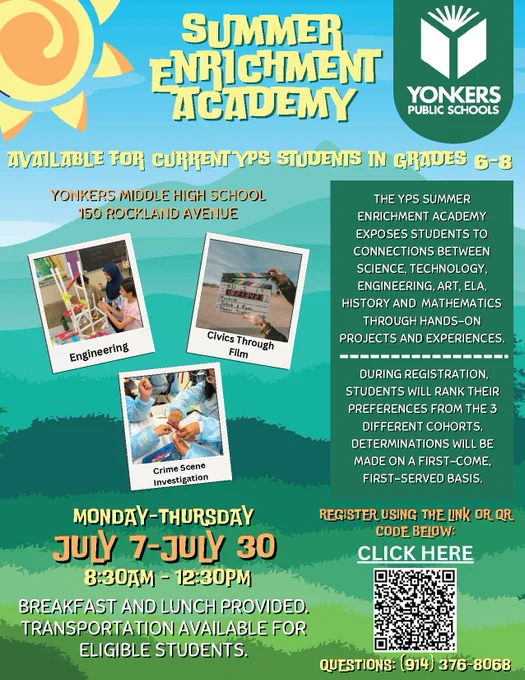 Summer Enrichment Academy Flyer