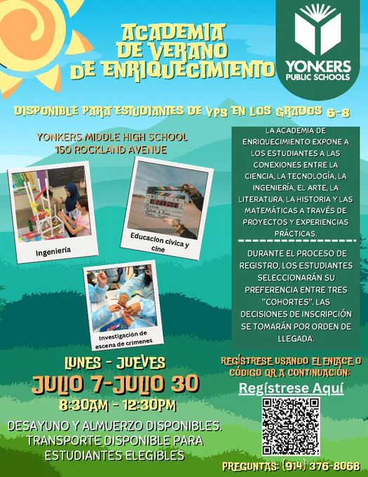 Summer Enrichment Academy Flyer