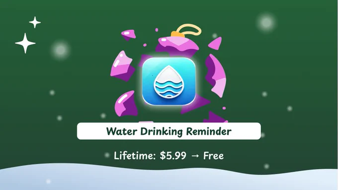 Water Drinking: Lifetime: $5.99 → Free