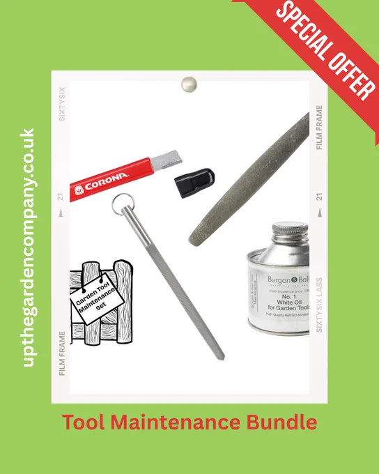 Special Offer: Garden Tool Maintenance
This set includes Blade Edge Restorer, Sharpening Steel, Tool Oil and Tool Sharpening Stone
www.upthegardencompany.co.uk
