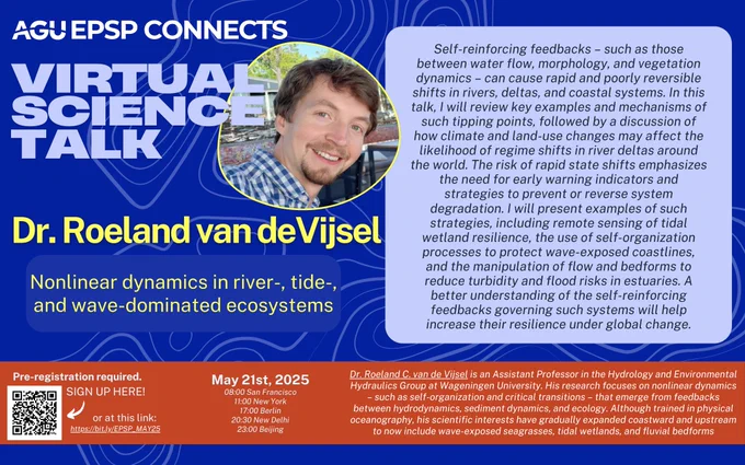 Flyer for event with speaker image, abstract of talk and details to register