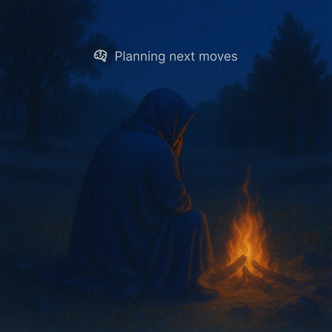 Cursor planning its next moves.