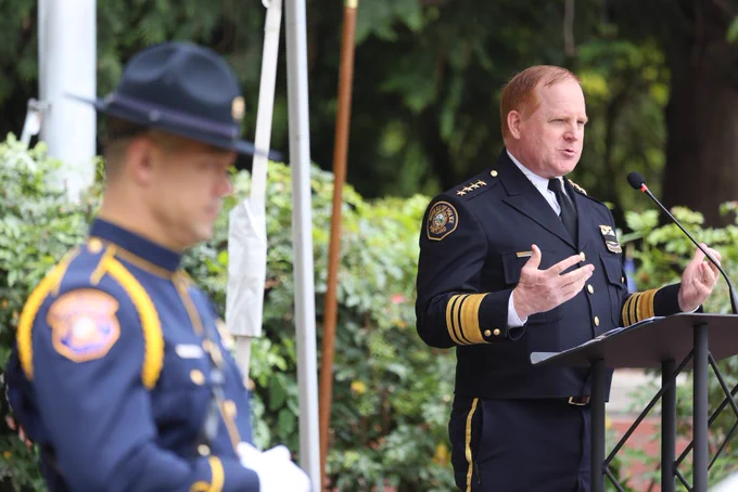 Chief Day speaking