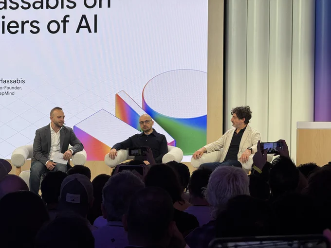 Demis Hassabis, co-founder and CEO of Google DeepMind and Sergey Brin at a visionary conversation about the future of AI and its impact on our world