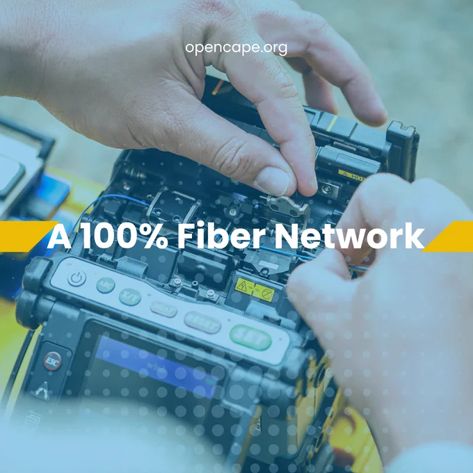Image fiber optic cable splicing opencape.org A 100% Fiber Network
