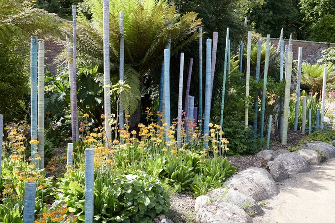 ForM Anushiya Sundaralingam sculpture installation in Bangor Castle Walled Gardens