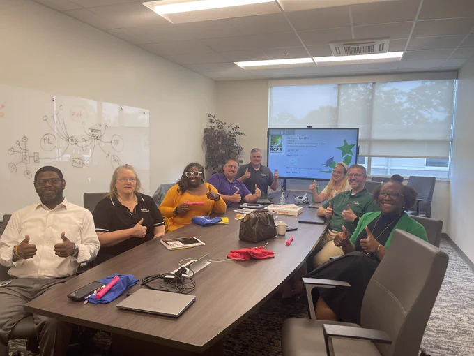 RCPS teachers and leaders with Studies Weekly team.