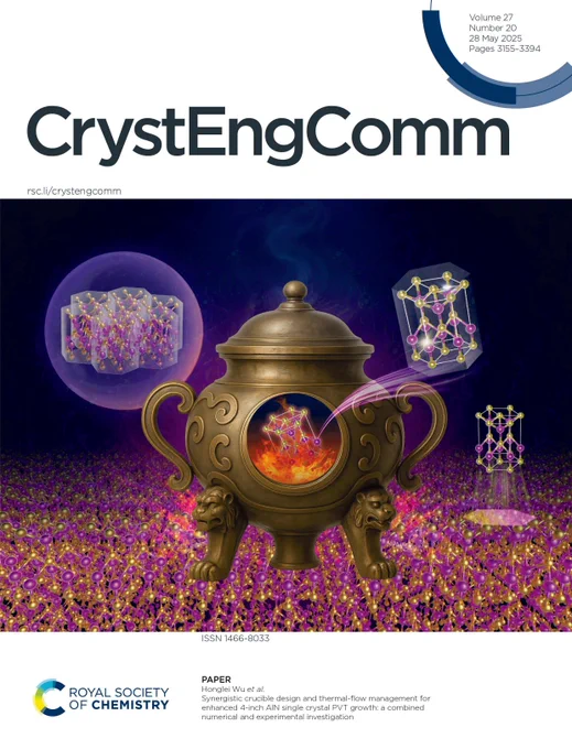 CrystEngComm outside front cover for vol 27, issue 20.