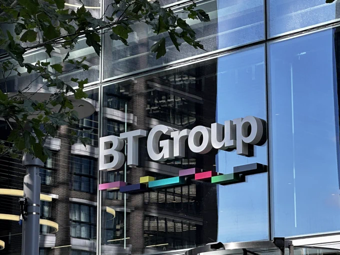BT Group logo on the front of One Braham