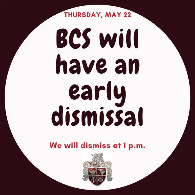 Brewton City Schools will have a 1 p.m. dismissal on Thursday, May 22 (the last day of school)