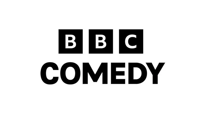 BBC Comedy is written in black blocks on a white background