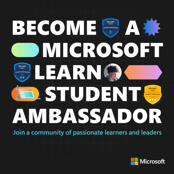 Become a Microsoft Learn Student Ambassador

Join a community of passionate learners and leaders