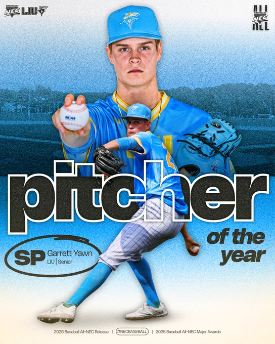 2025 NEC Pitcher of the Year: Garrett Yawn, LIU