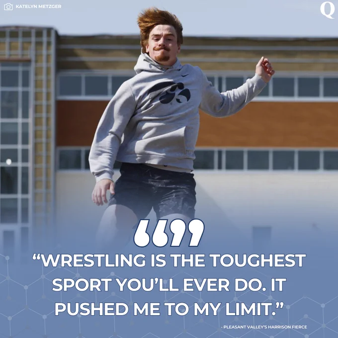 Harrison Fierce has qualified for the state meet in the long jump three years in a row. (Katelyn Metzger/Quad-City Times)