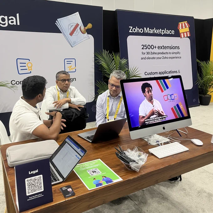 Zoho Contracts in the Zoho for Legal booth at the Zoholics USA 2025 Expo Hall