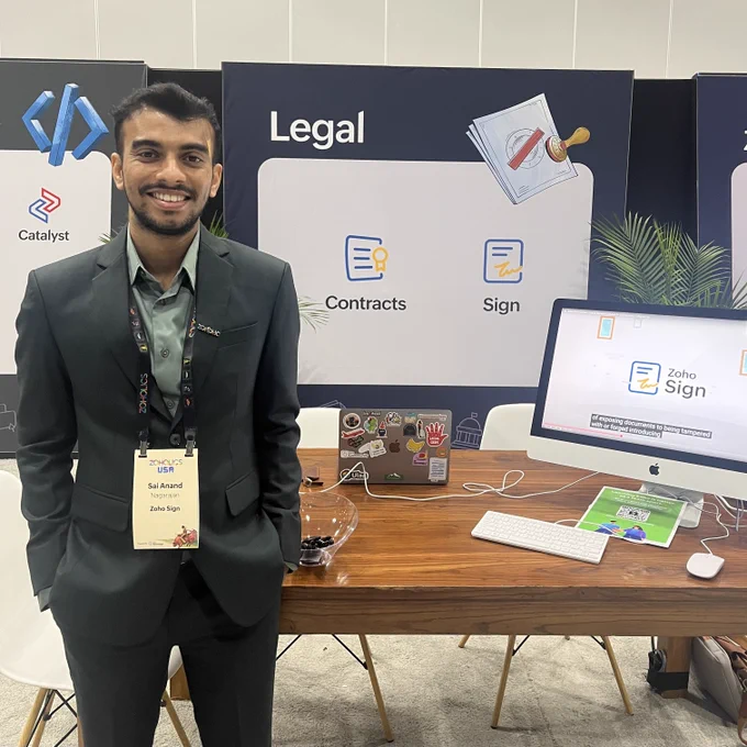 Zoho Sign in the Zoho for Legal booth at the Zoholics USA 2025 Expo Hall