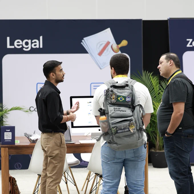 Zoho Sign in the Zoho for Legal booth at the Zoholics USA 2025 Expo Hall