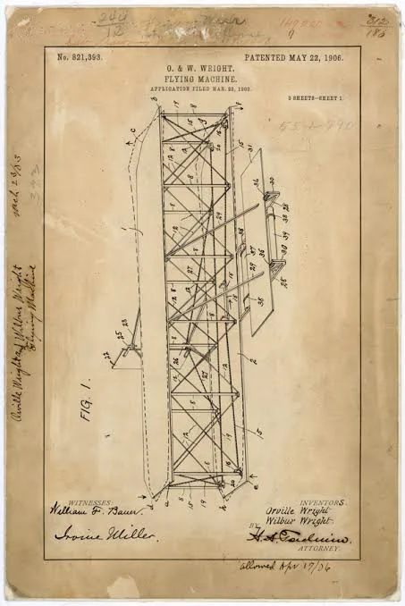 U.S. patent for the "Flying-Machine"