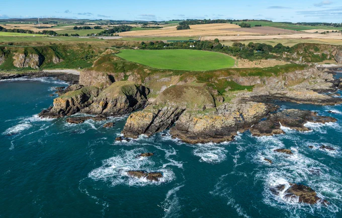 Coastal route on the north east coast of Scotland