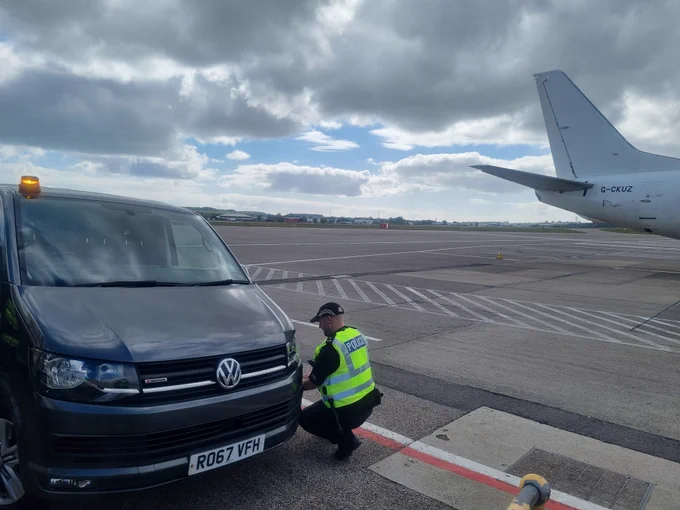 Vehicle inspections being conducted