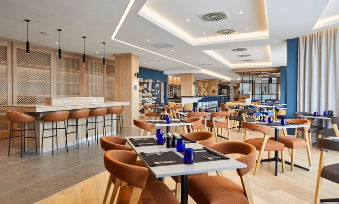 The Scholars Restaurant in the Courtyard by Marriott hotel at Keele University