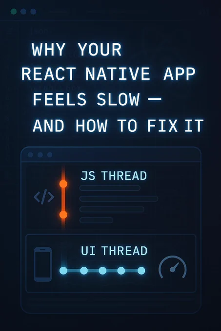 Photo to demonstrate the topic of this post - how to prevent the slow speed of a react native app by solving thread JS & UI thread-related issues.