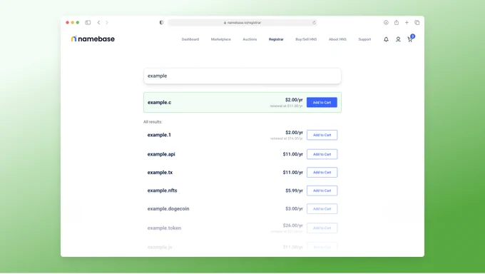 https://www.namebase.io/registry
