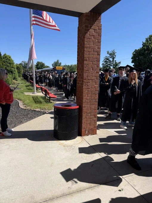 Big smiles, loud cheers, and maybe a few happy tears — SHS graduating seniors took one final walk through the halls of SMS today! Once a Mustang, always a Mustang!