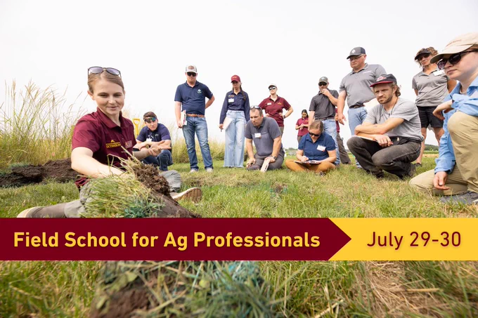 Extension Educator Bailey Tangen and Field School participants.