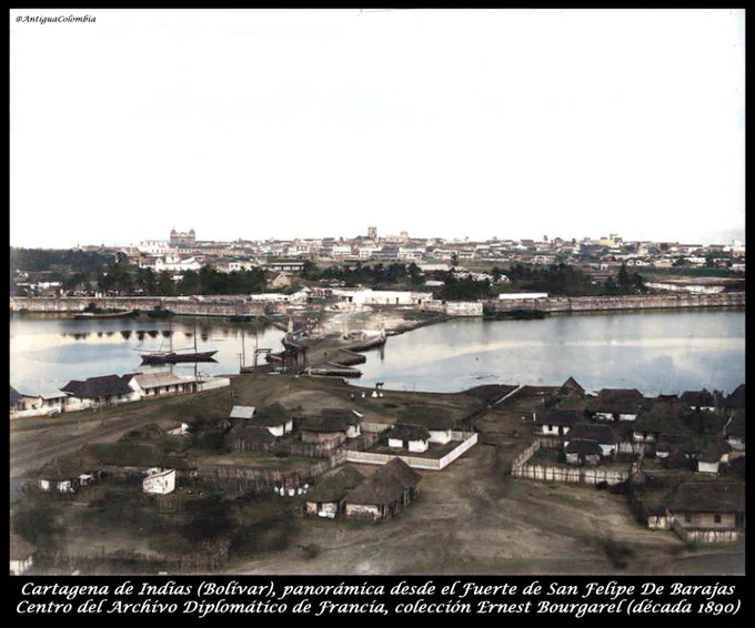 Cartagena de Indias (Bolívar)
Panorámica desde el Fuerte de San Felipe De Barajas
Centro del Archivo Diplomático de Francia
Colección Ernest Bourgarel (década 1890)
@colombia_hist @MuseosColombia @AyerColombia @P_Cultural @El_Icanh