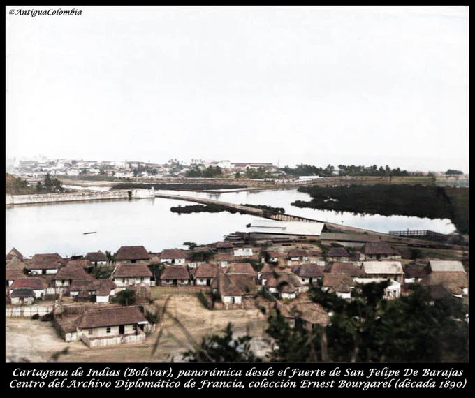 Cartagena de Indias (Bolívar)
Panorámica desde el Fuerte de San Felipe De Barajas
Centro del Archivo Diplomático de Francia
Colección Ernest Bourgarel (década 1890)
@colombia_hist @MuseosColombia @AyerColombia @P_Cultural @El_Icanh