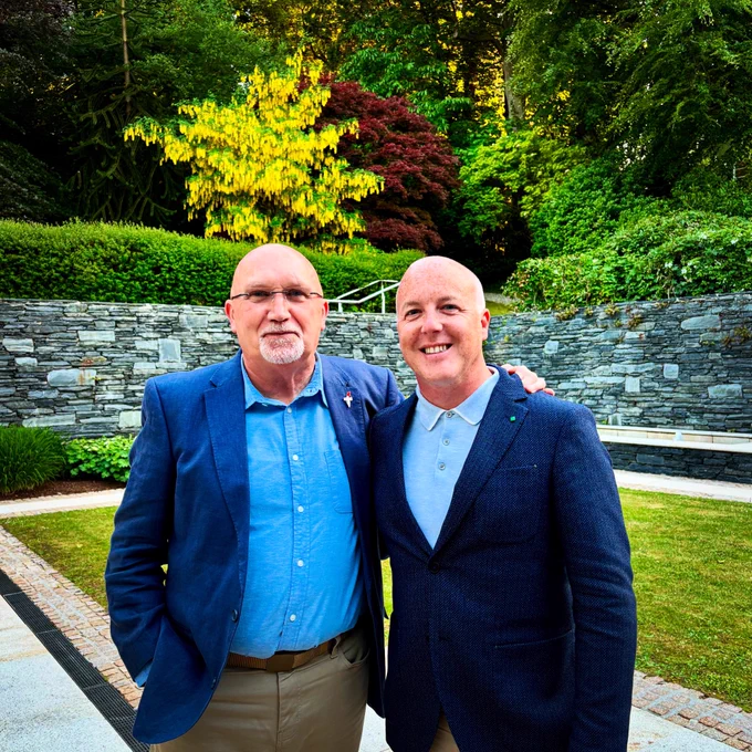 Photo of Bill Shaw and me