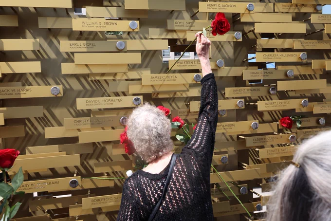 Mayor Karen Bass attends the LAPD Memorial Ceremony 