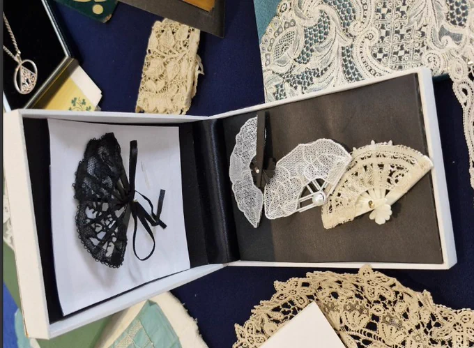 Lace Miniature fans made by Veronica Stuart.
Image from: https://www.glucksman.org
Veronica Stuart in conversation with Professor Elizabeth Kiely, 27.05.2025 1pm The Glucksman. 