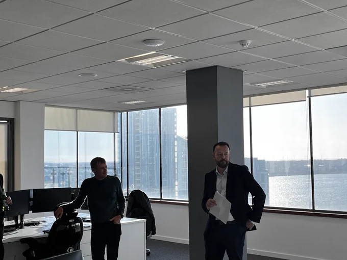 Partner speech during office event 