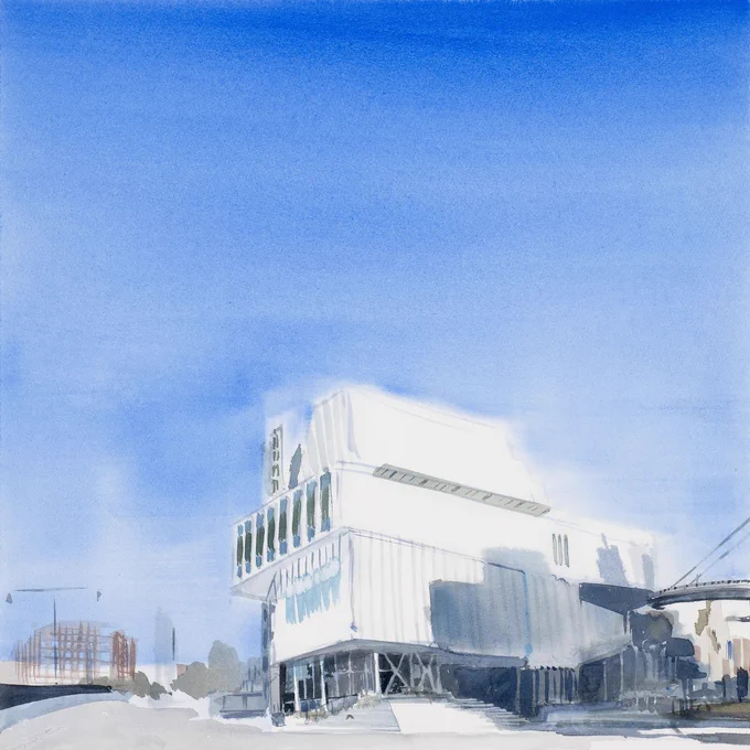 White building with blue sky