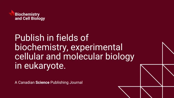 Social card promoting journal scope for Biochemistry and Cell Biology. 